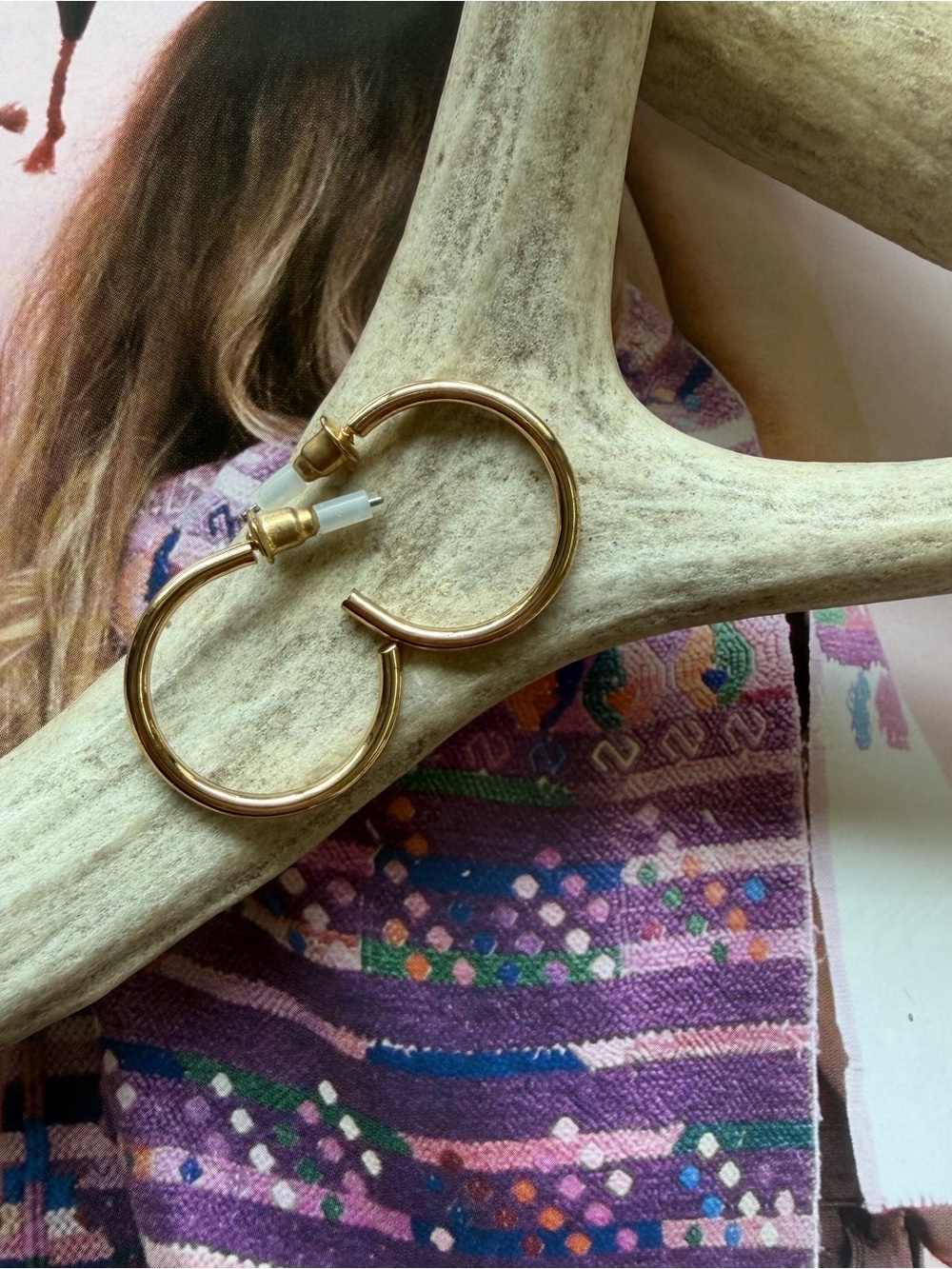 Gold-Tone Small Hoop Earrings – Classic Thin Huggie Hoops